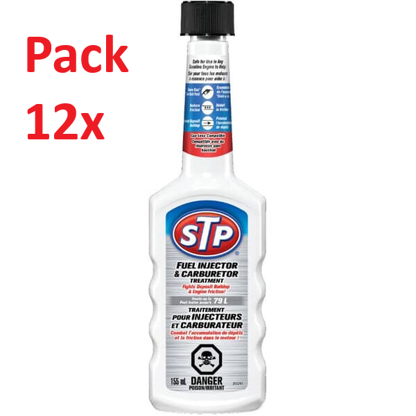 STP 17116 Fuel Injector and Carburetor Treatment, 155 mL 5.25oz  Bottle 12-PACK