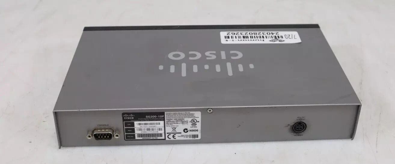 Cisco SG300-10P 10-Port Gigabit PoE Managed Switch 2 x dual-personality ports