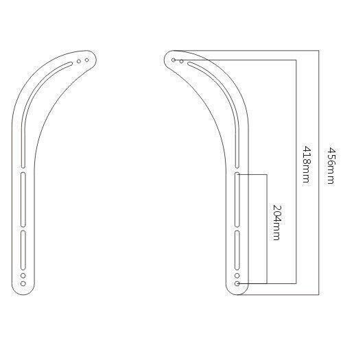Brateck SB-39 Sound Bar Bracket for Mounting Above or Under 32
