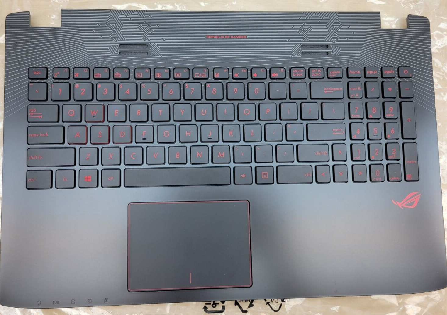 Touchpad Palmrest & Backlit Keyboard for ROG GL552 GL552VW GL552VX GL552J Comple