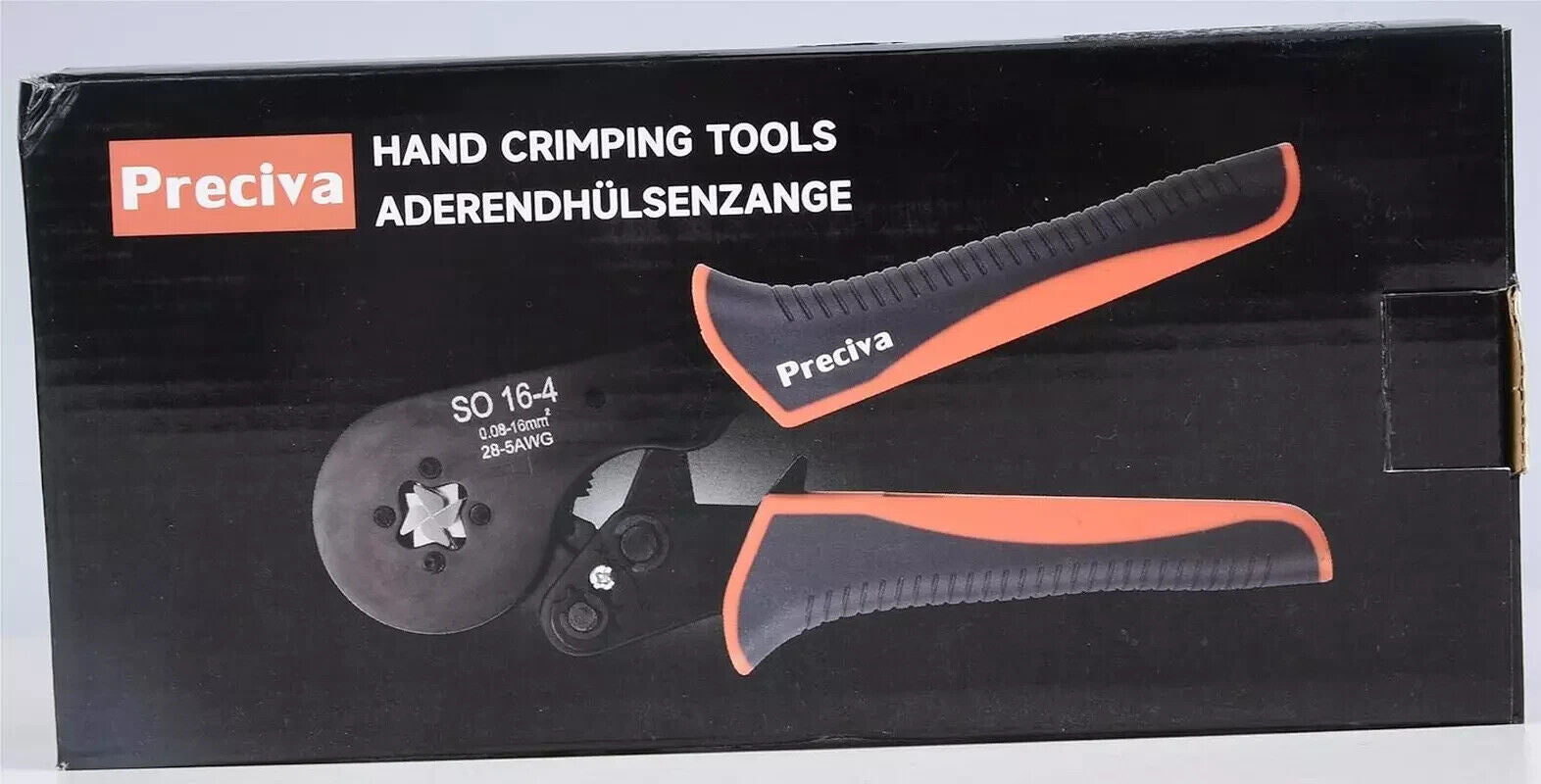 Wire Ferrule Crimping Tool 16-4 Square Jaw Wire Crimping Pliers AWG 28-5 0.08-16