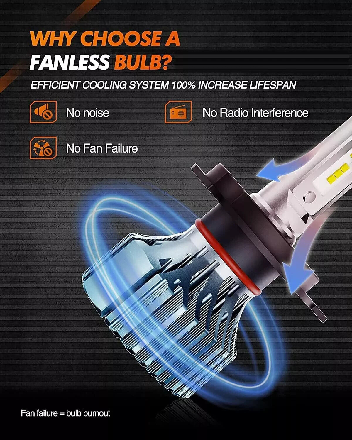 SEALIGHT Combo 2 H4 9003 LED Headlight Bulbs High Low Beam Super White 90000LM