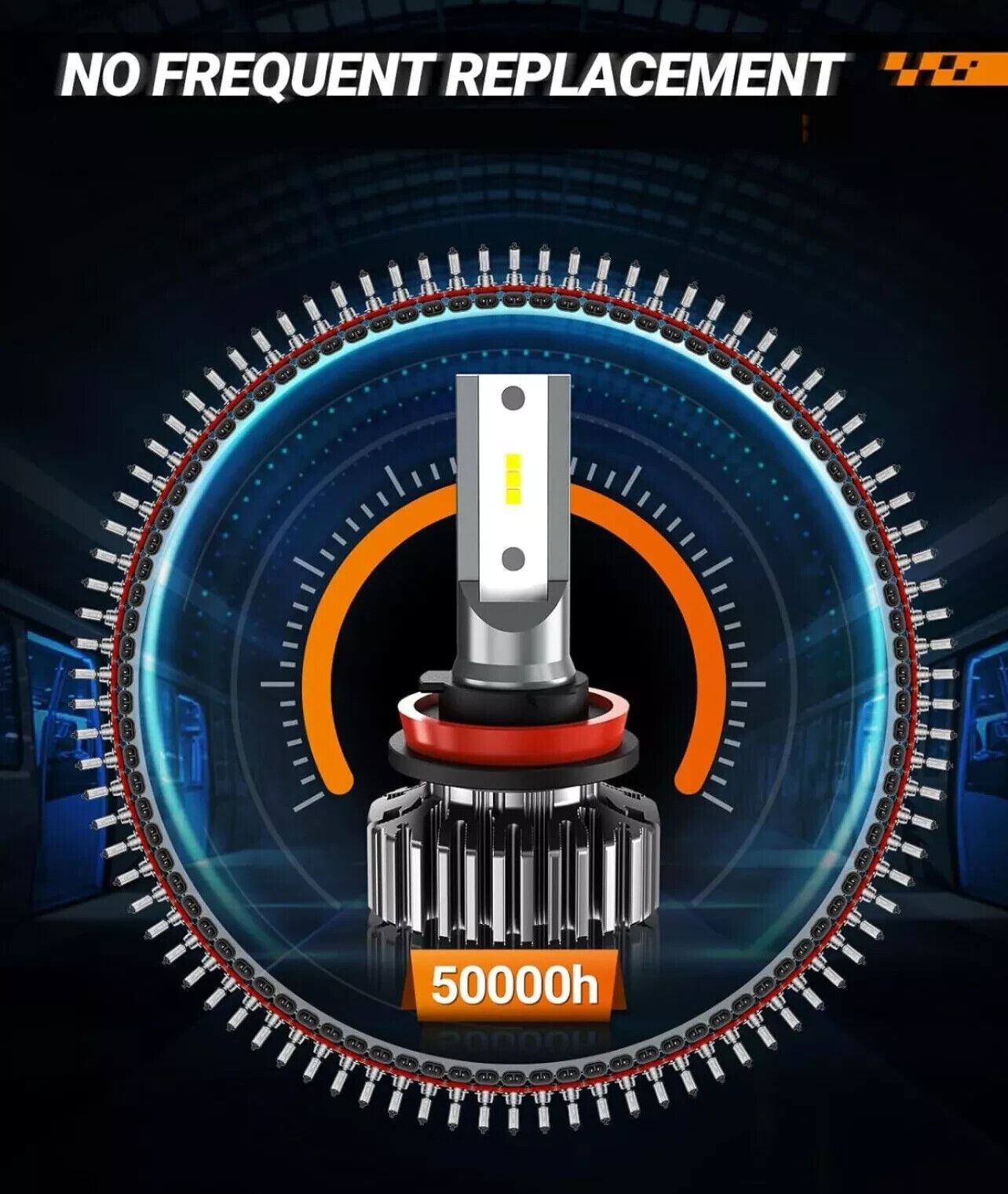 SEALIGHT S1 H11/H9/H8 LED Bulbs High Low Beam Headlight Super Bright Cool White