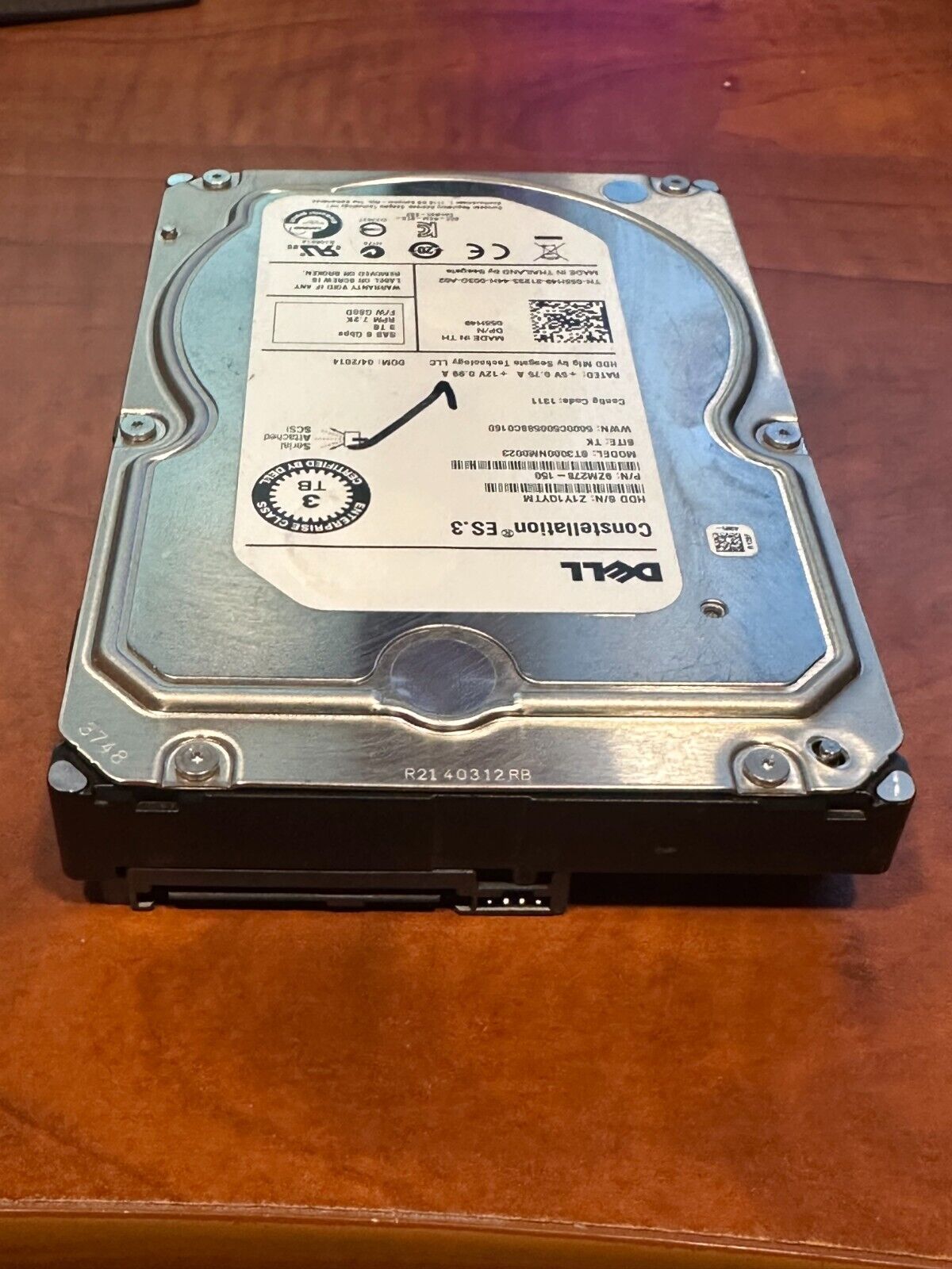ST3000NM0023 55H49-Dell CONSTELLATION ES.3 3TB 7.2K 6G 128MB 3.5" SAS Hard Drive