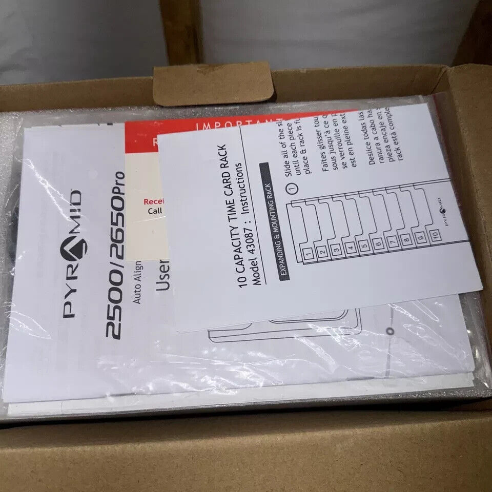 Pyramid Time 2500 Time Clock Model 2500 Auto Align 6 Column