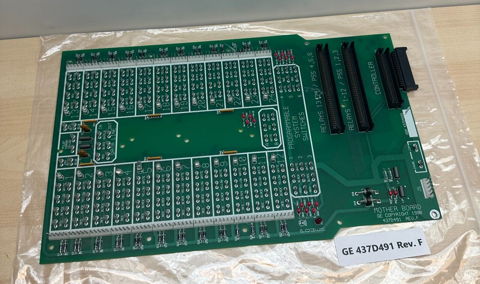 GE 437D491 Rev. F Lighting Control Panel Mother Board