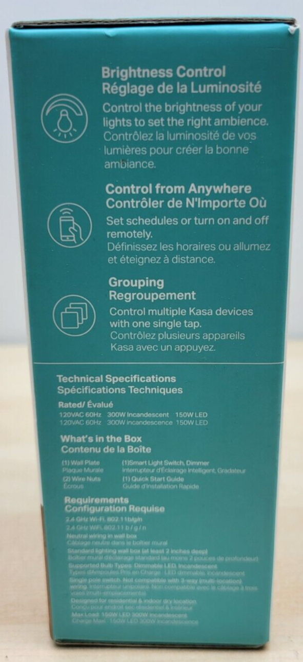 TP-LINK HS220 Smart Wi-fi Light Switch With Dimmer NEW