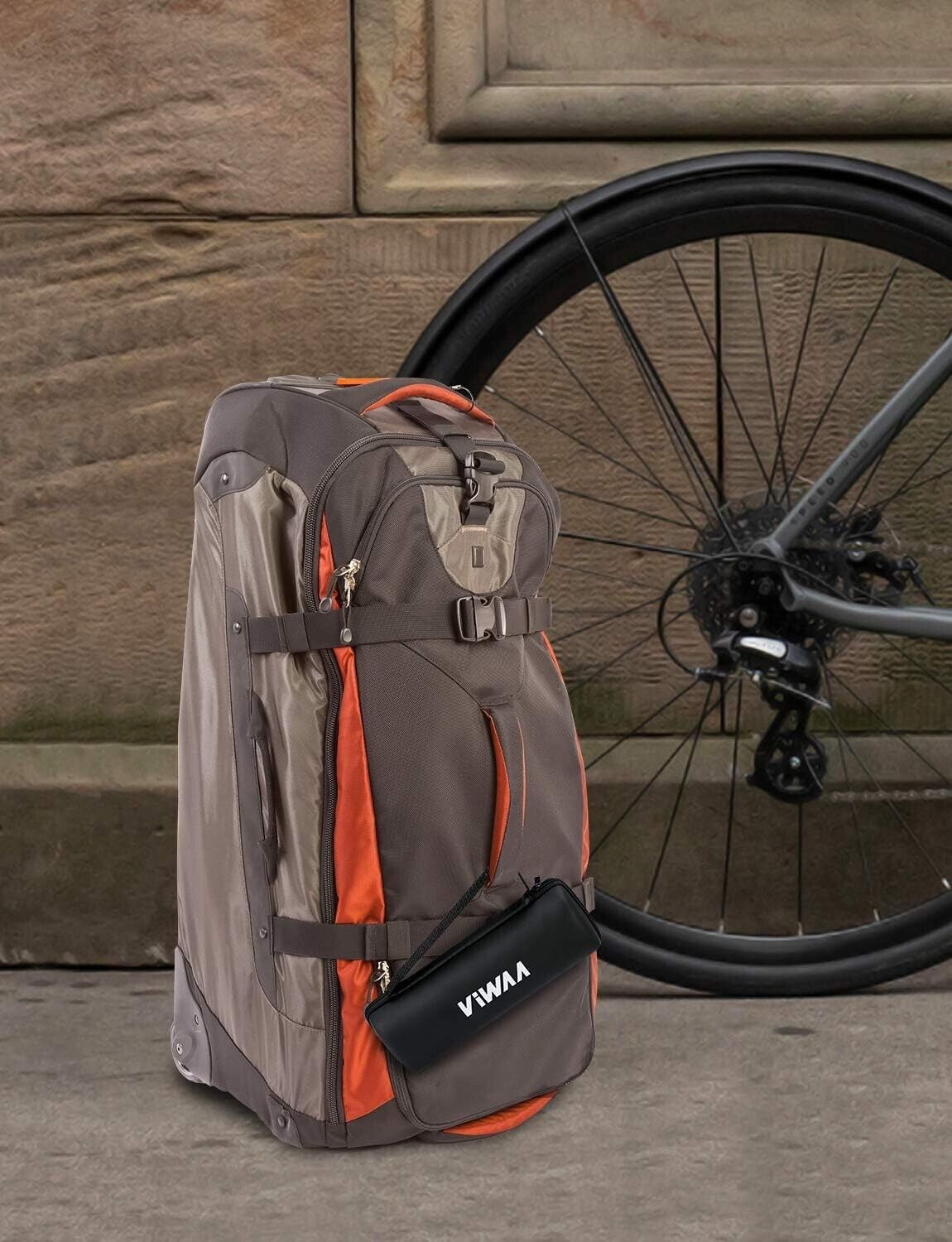 ViWAA Mini Tire Inflator, 2600mAh Rechargeable, 150PSI Air Pump for Cars & Bikes