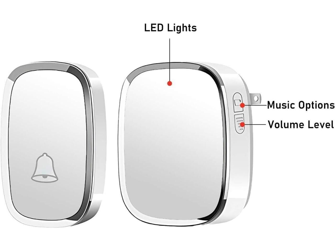 SK Depot Ultra-Long Wireless Range Waterproof Wireless Doorbell Chime Kit