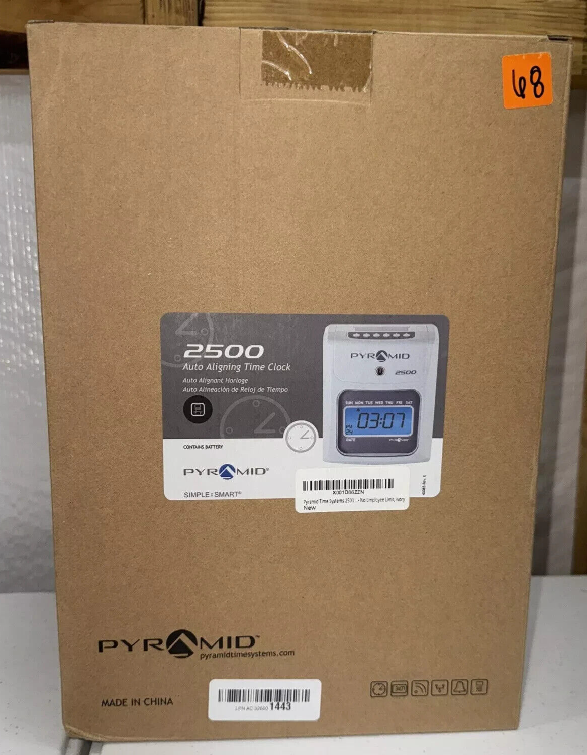 Pyramid Time 2500 Time Clock Model 2500 Auto Align 6 Column