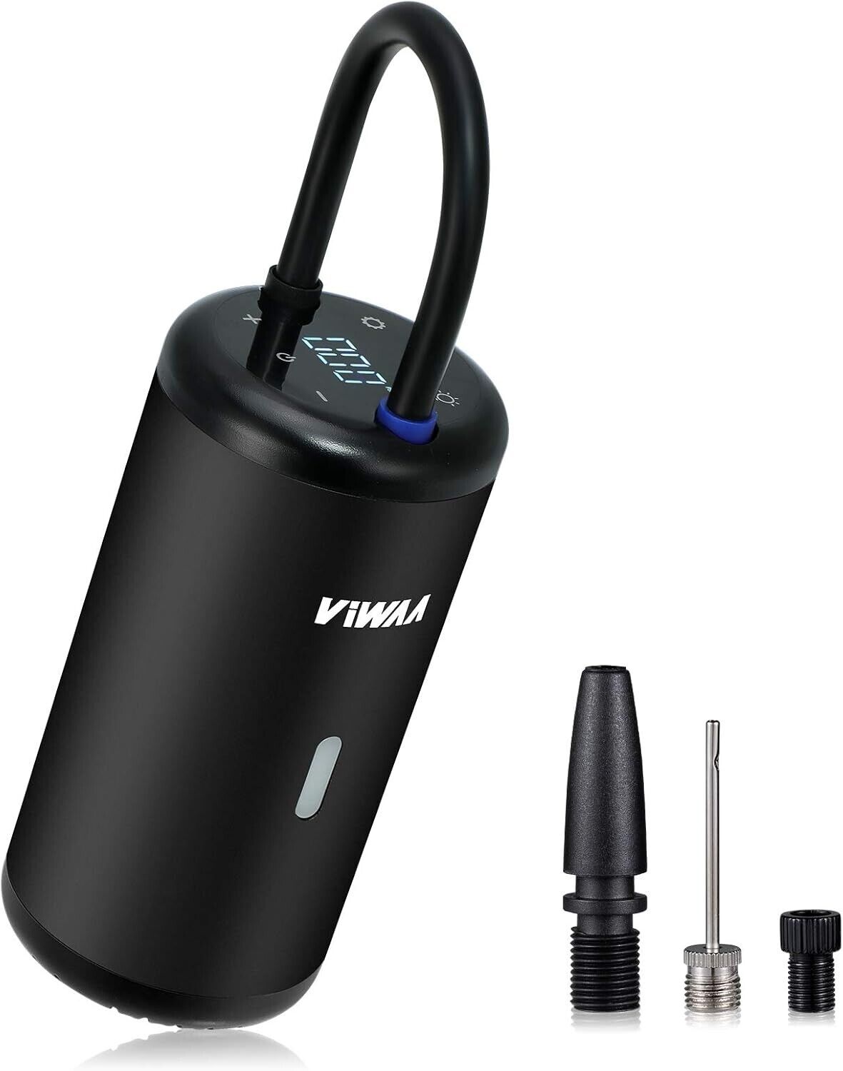 ViWAA Mini Tire Inflator, 2600mAh Rechargeable, 150PSI Air Pump for Cars & Bikes