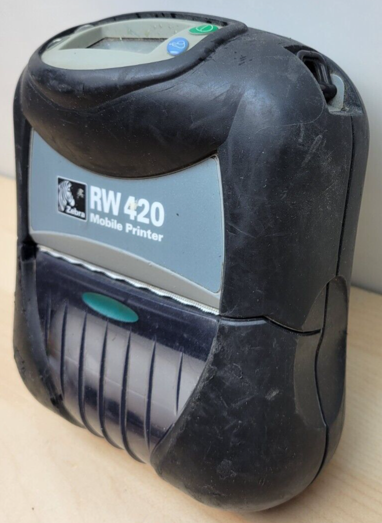 Zebra RW 420 RW420 R4D-0UBA000N-00 Mobile Thermal 4" Printer BLUETOOTH USB