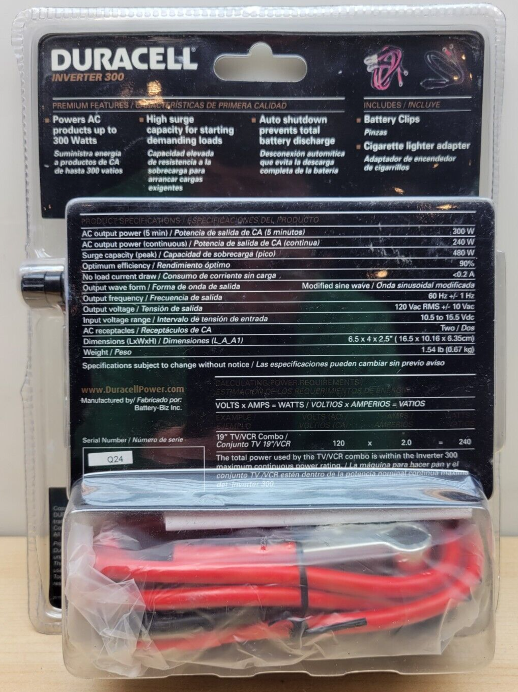 Duracell 300 Watt Inverter Convert Car Battery to Household Electricity ON SALE