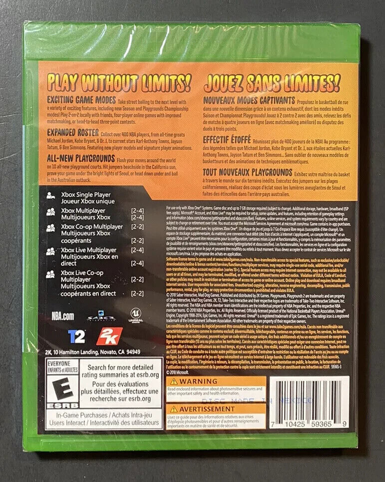 NBA 2K Playgrounds 2 (XBOX ONE) NEW