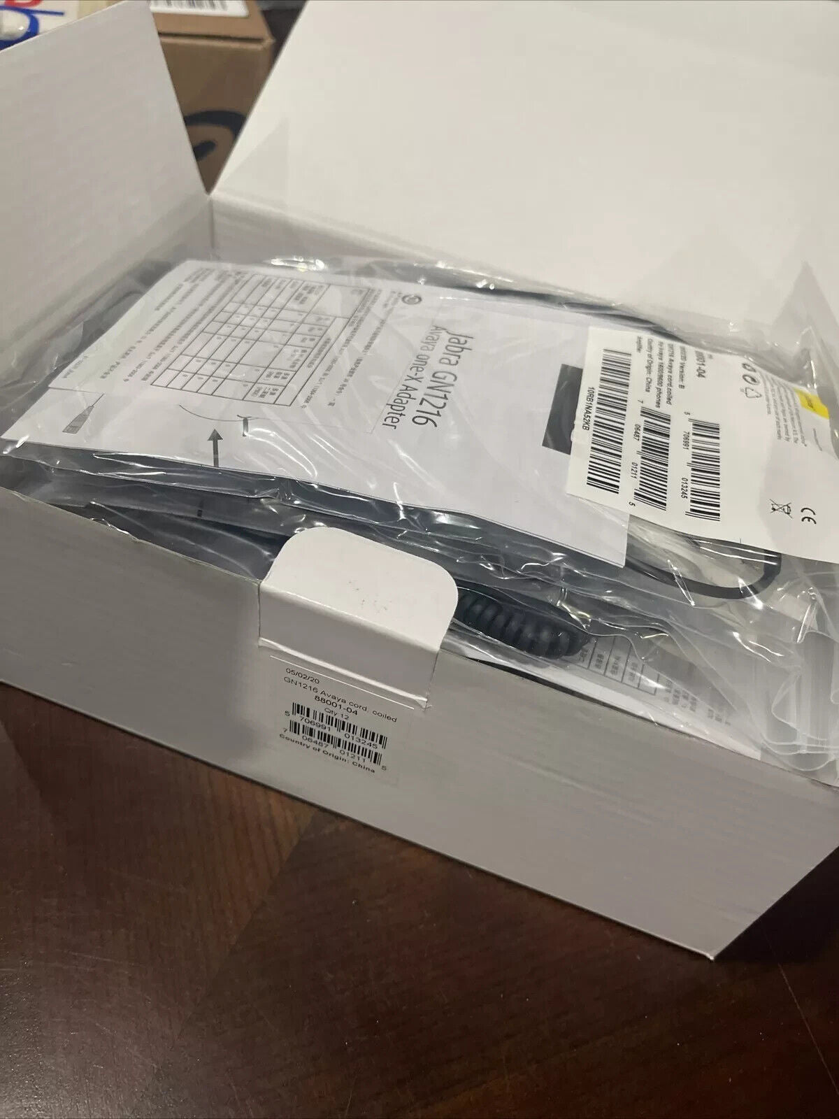 Jabra GN1216 QD Smart Cord Coiled Work Headset Cable connection Avaya Desk Phone