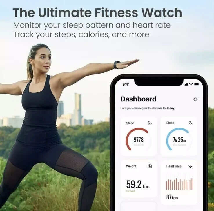 Fit Track Atria Smart Watch Brand New Sleep & Heartrate Tracking Bluetooth. NEW