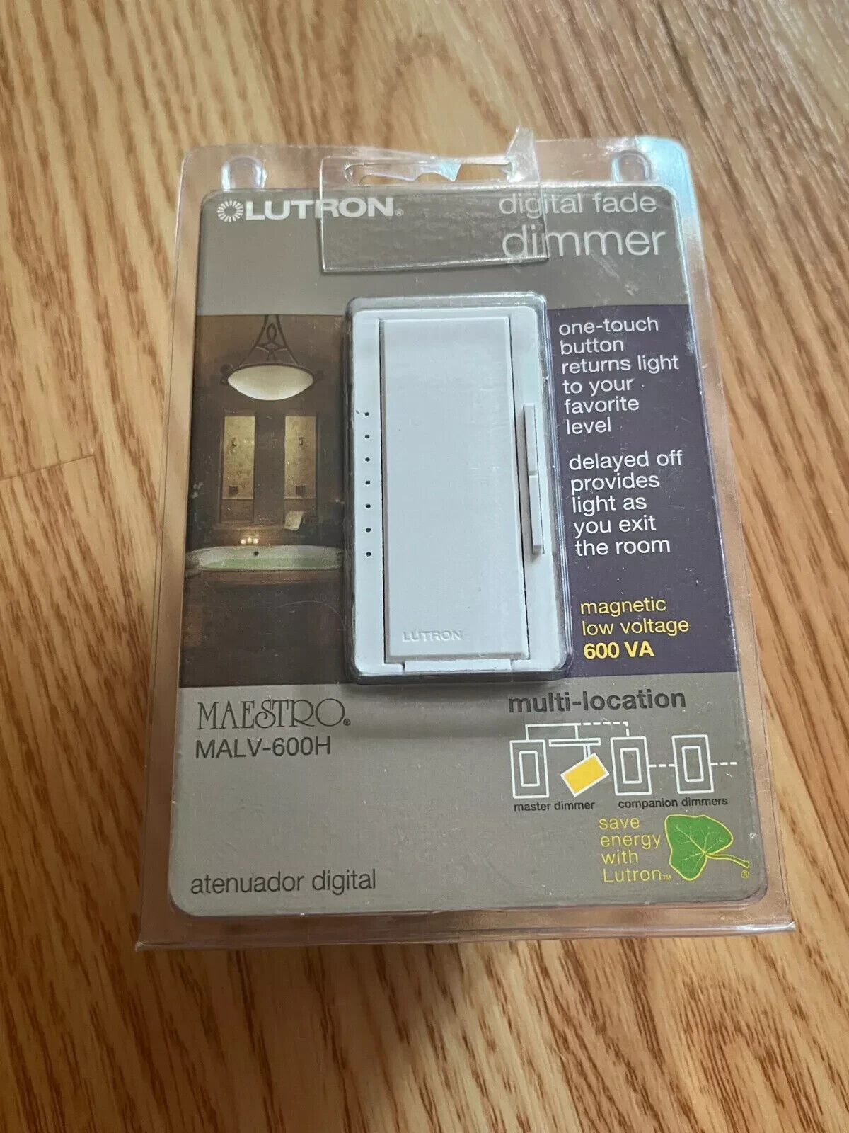 Lutron White Digital Fade Dimmer Maestro MALV-600H Multi-Location