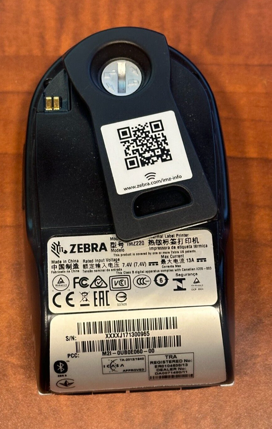 Zebra iMZ220 iOS Mobile Receipt Thermal Printer WiFi Bluetooth Used
