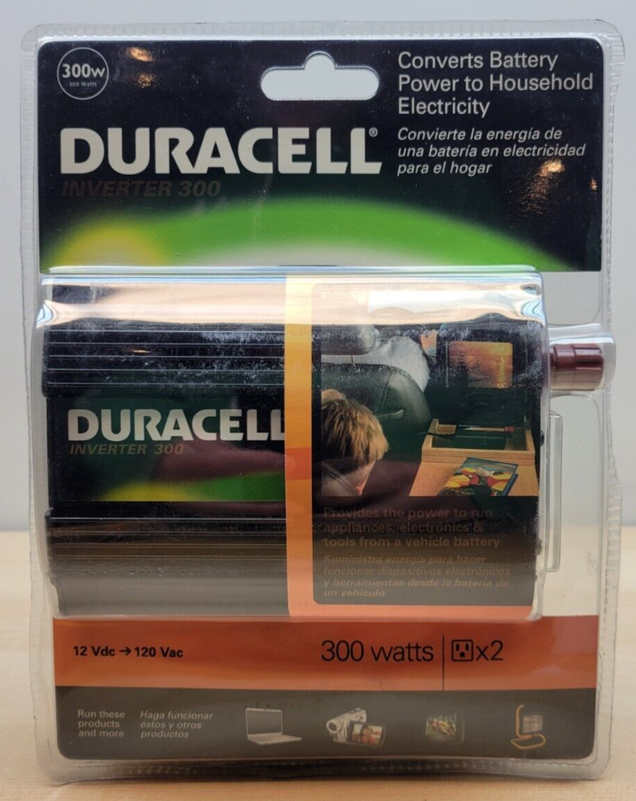 Duracell 300 Watt Inverter Convert Car Battery to Household Electricity ON SALE