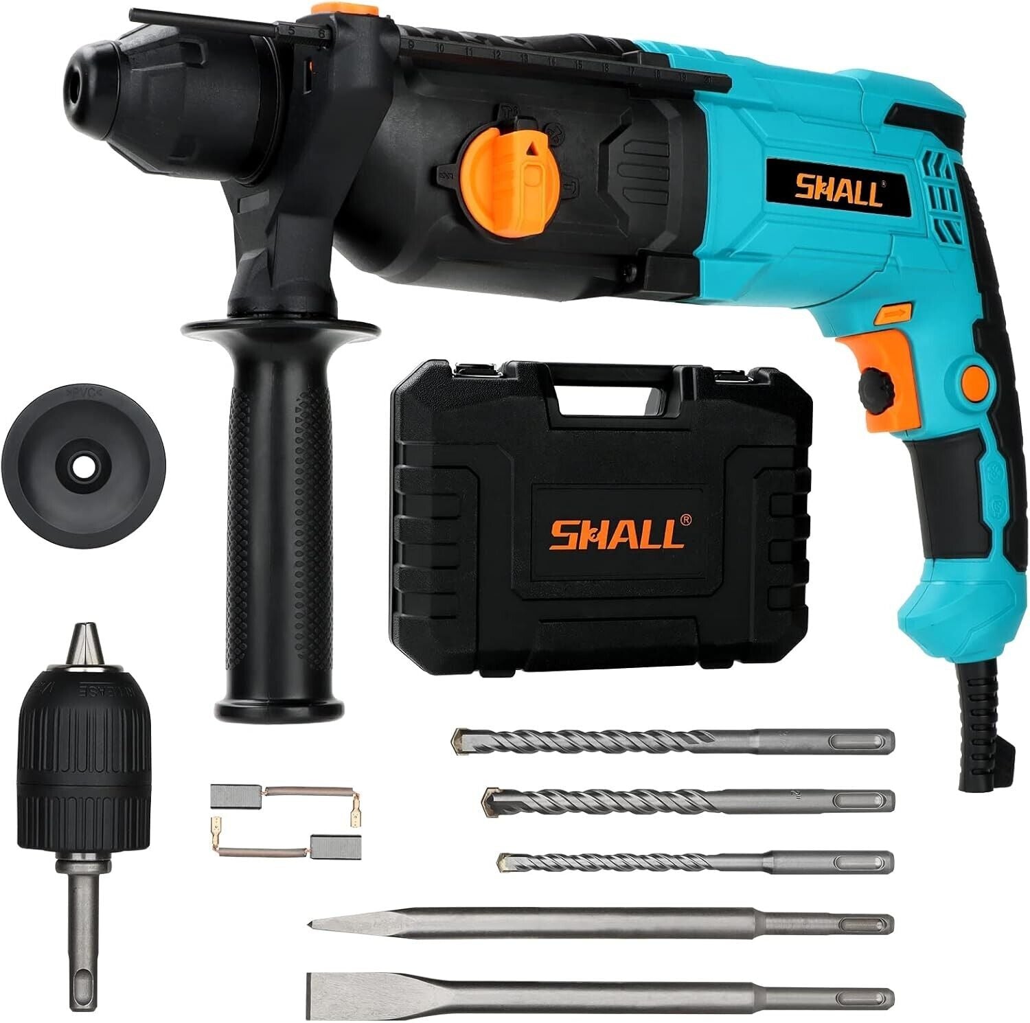 Shall 1-Inch SDS Plus Rotary Hammer Drill 900W Rotary 6 Variable Speed Chiseling