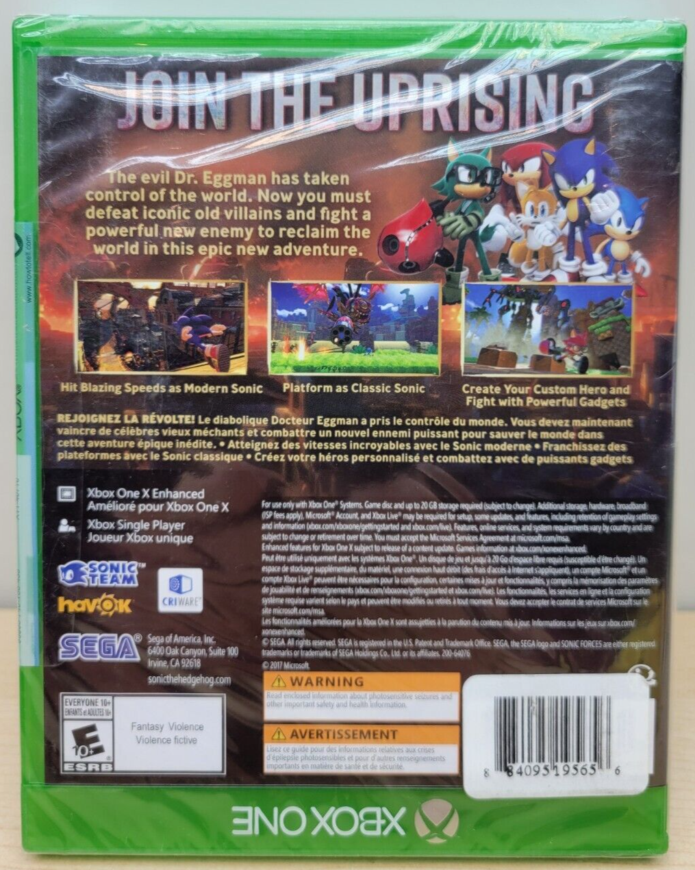 Sonic Forces - Microsoft Xbox One - BRAND NEW AND FACTORY SEALED