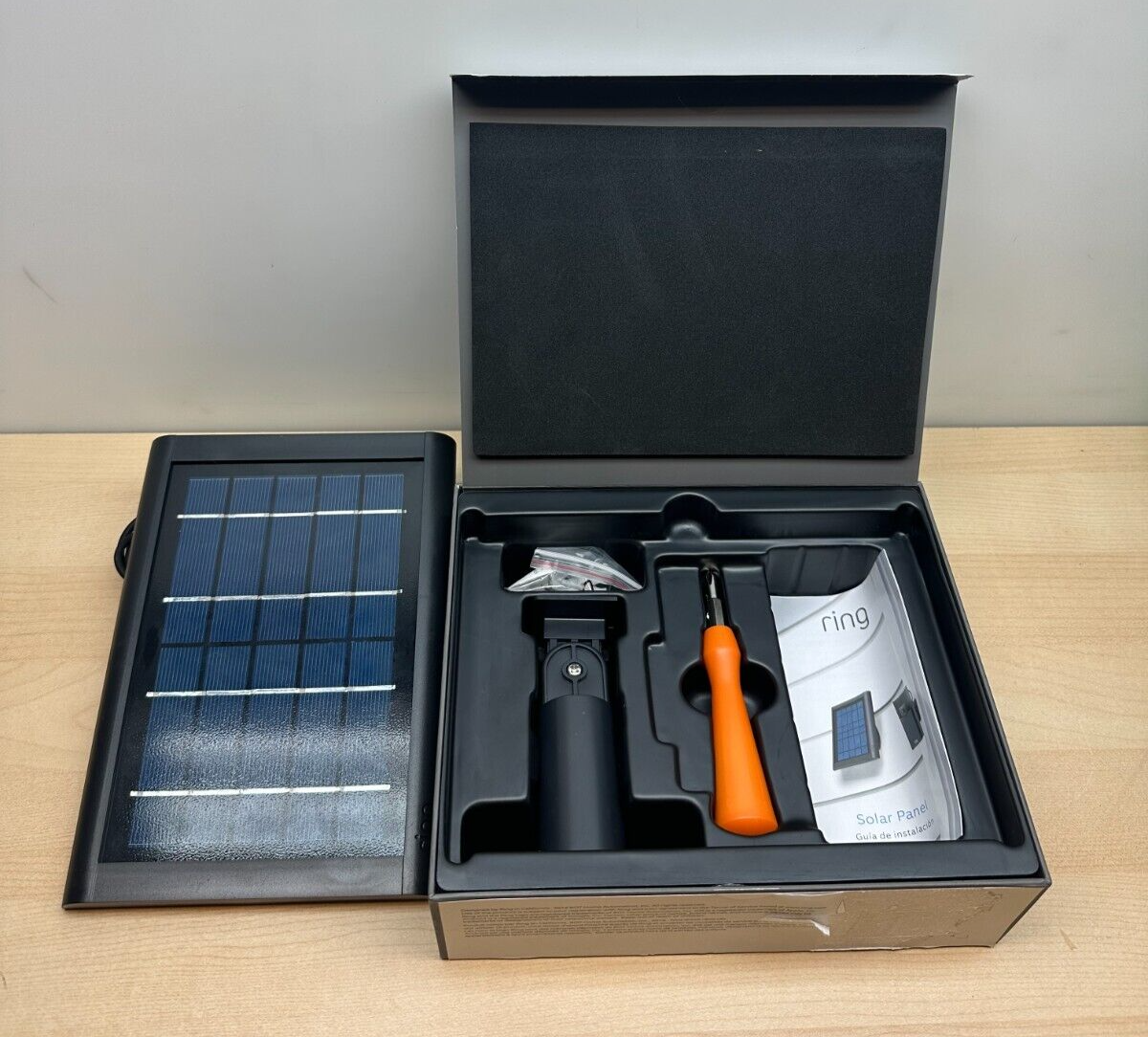 Ring Solar Panel For Spotlight Cam Battery And Stick Up Cam Black OPEN BOX