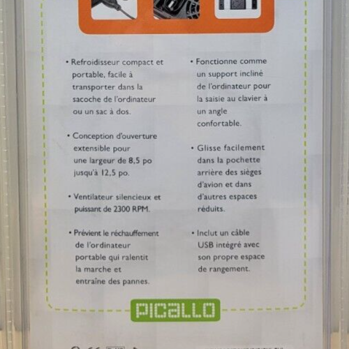 Picallo MT-100 Portable USB Laptop Cooling Fan for 7" to 15.5" Laptops