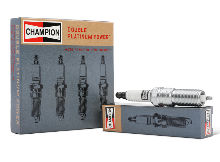 SET OF 4 CHAMPION (7071) RC12PYP DOUBLE PLATINUM SPARK PLUGS