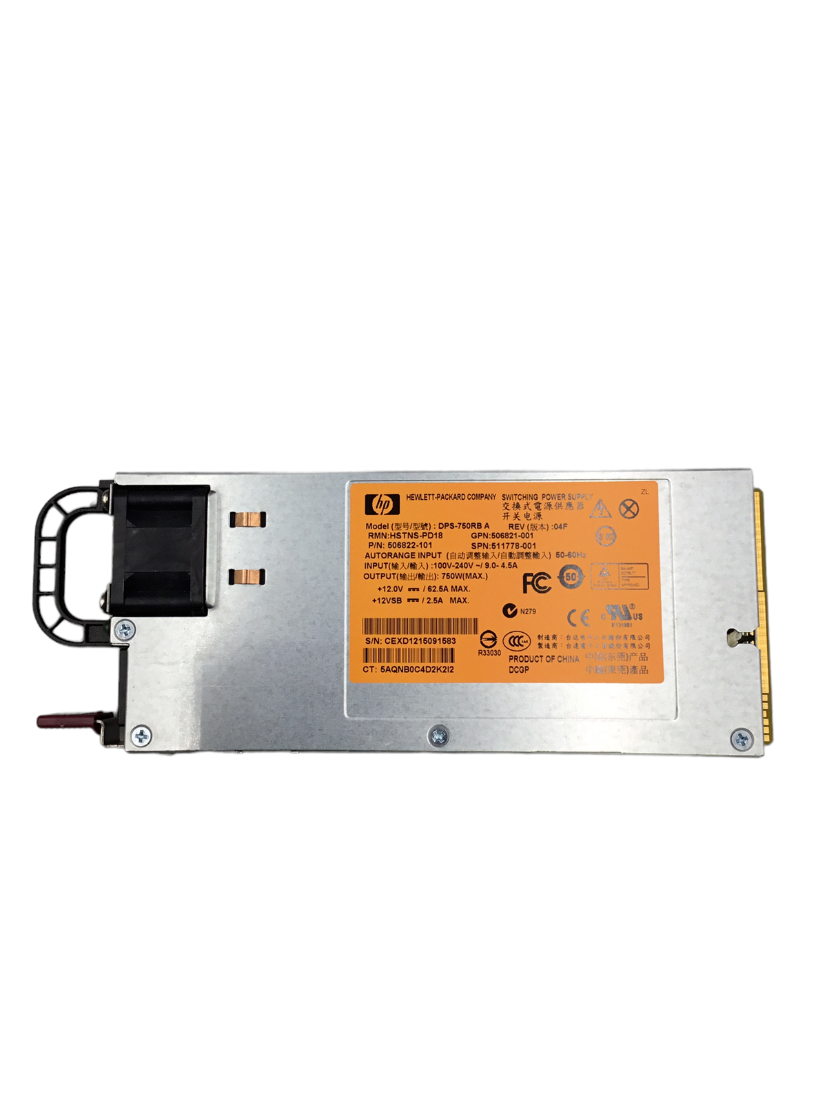 HP DPS-750RB HSTNS-PD18 750W Power Supply 506822-101 506821-001 511778-001