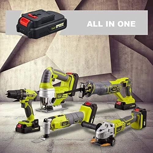 DEWINNER 20V Power Cordless Jigsaw 2.0Ah - 1 Battery, 1 Charger, 5 Blades, 0-240