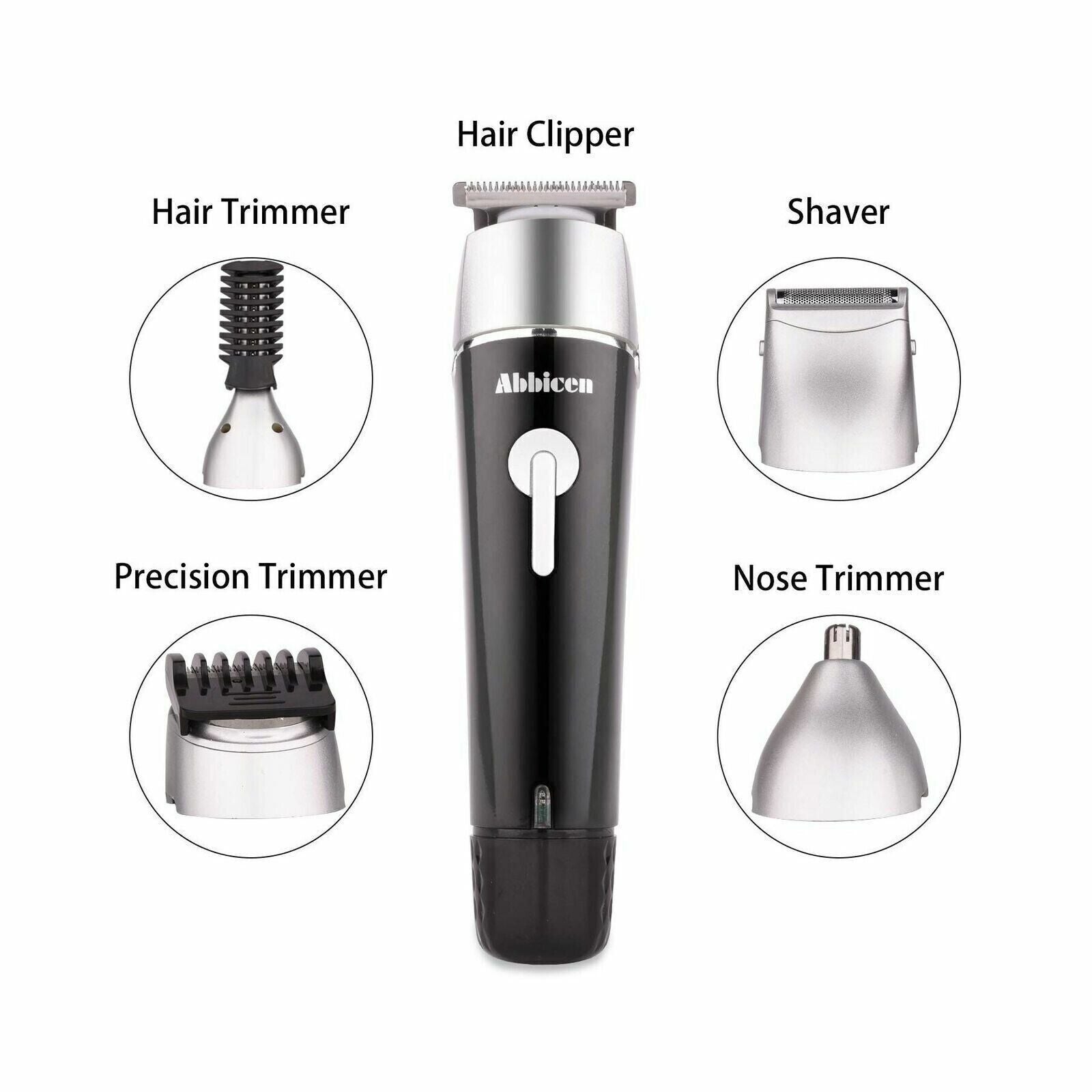 Abbicen Multi-functional Recharqeable Beard Trimmer 5 in 1 Men's Grooming Kit...