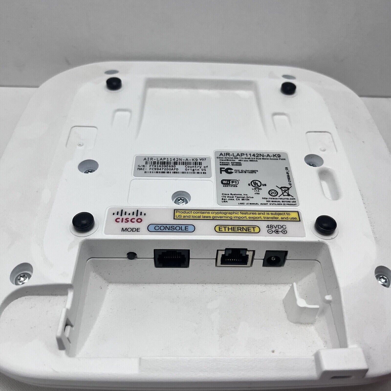 Cisco Aironet AIR-LAP1142N-A-K9 Wireless Lightweight Dual Band Access Point