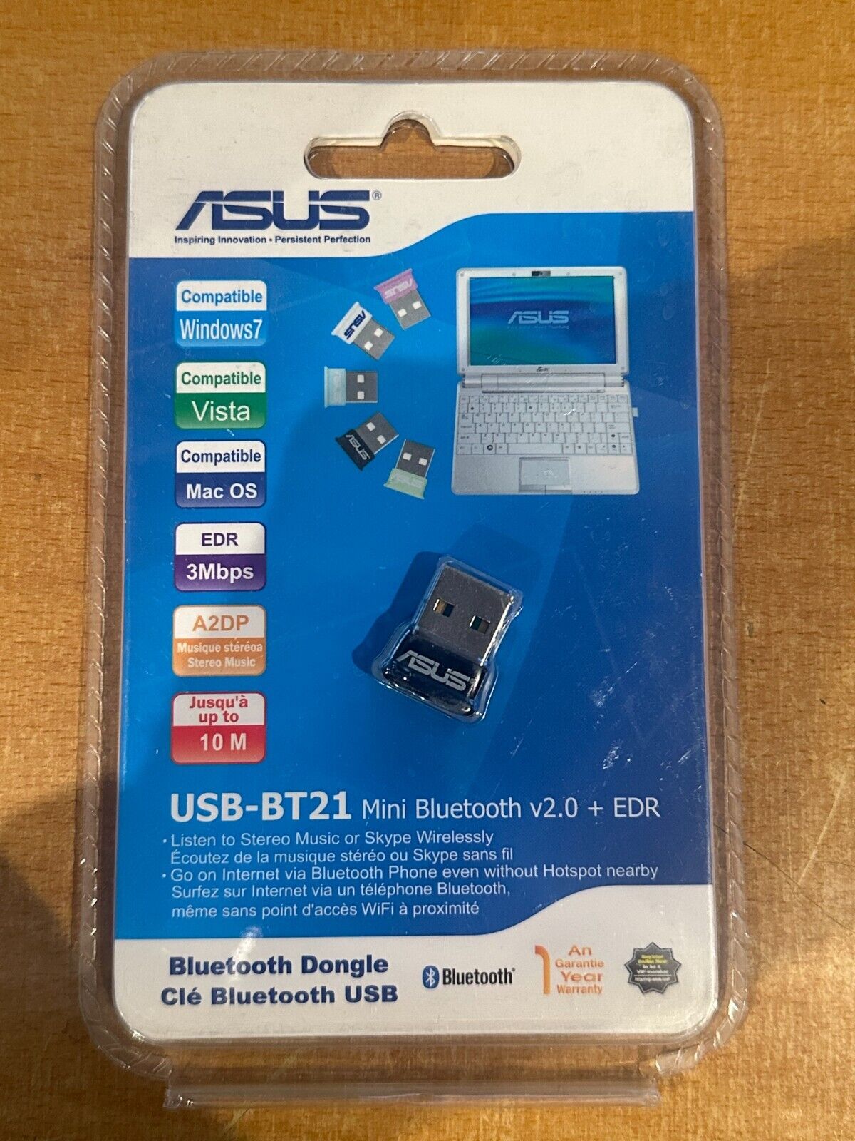 USB 2.0 Wireless Bluetooth 2.0 Adapter Dongle Receiver PC Laptop ASUS