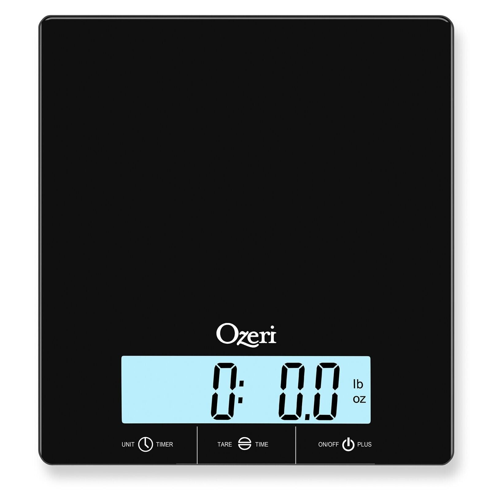 Ozeri Touch Iii 22 Lbs (10 Kg) Kitchen Scale In Tempered Glass, With Clock