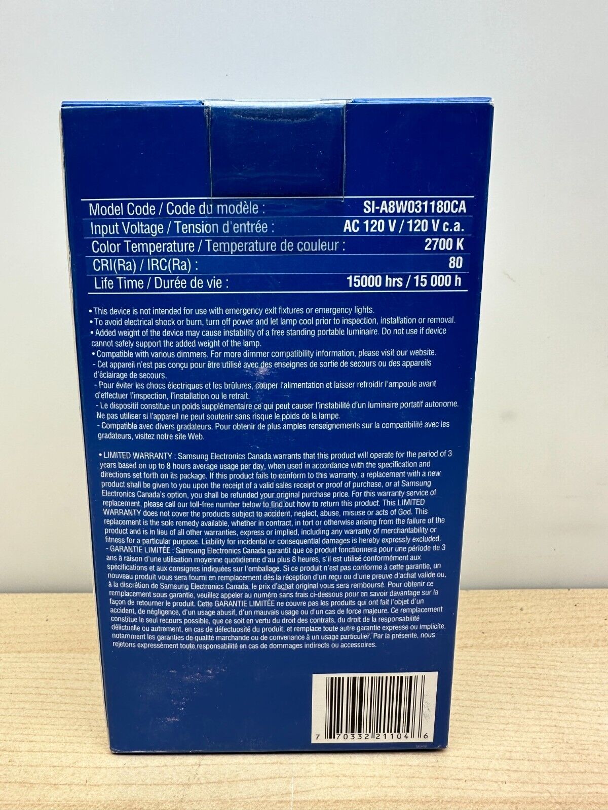 SAMSUNG LED Candle Dimmable Bulb Candelabra E12 2700K 15000 Hours