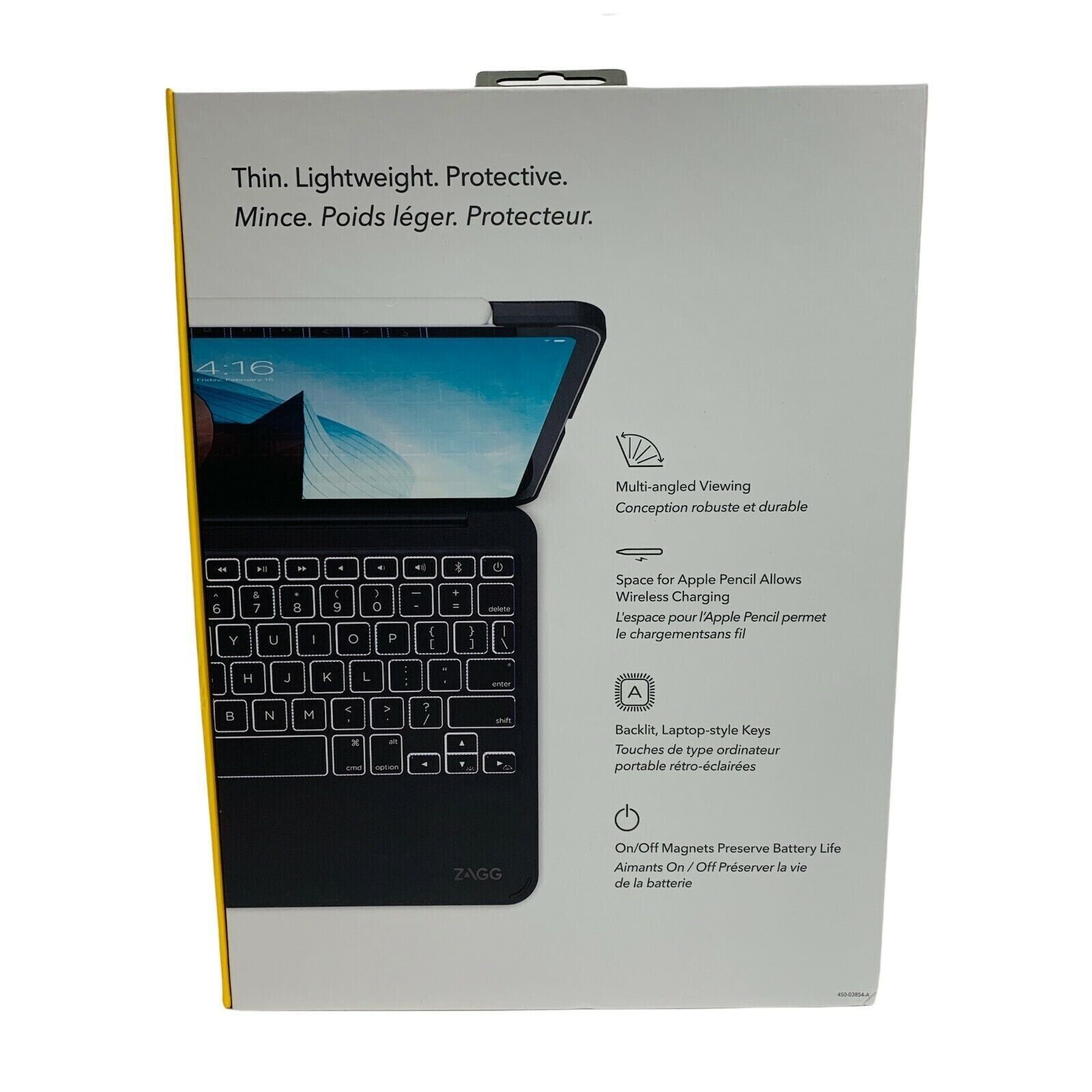ZAGG Folio Wireless Keyboard & Case for Apple 11-inch iPad Pro Black Brand New