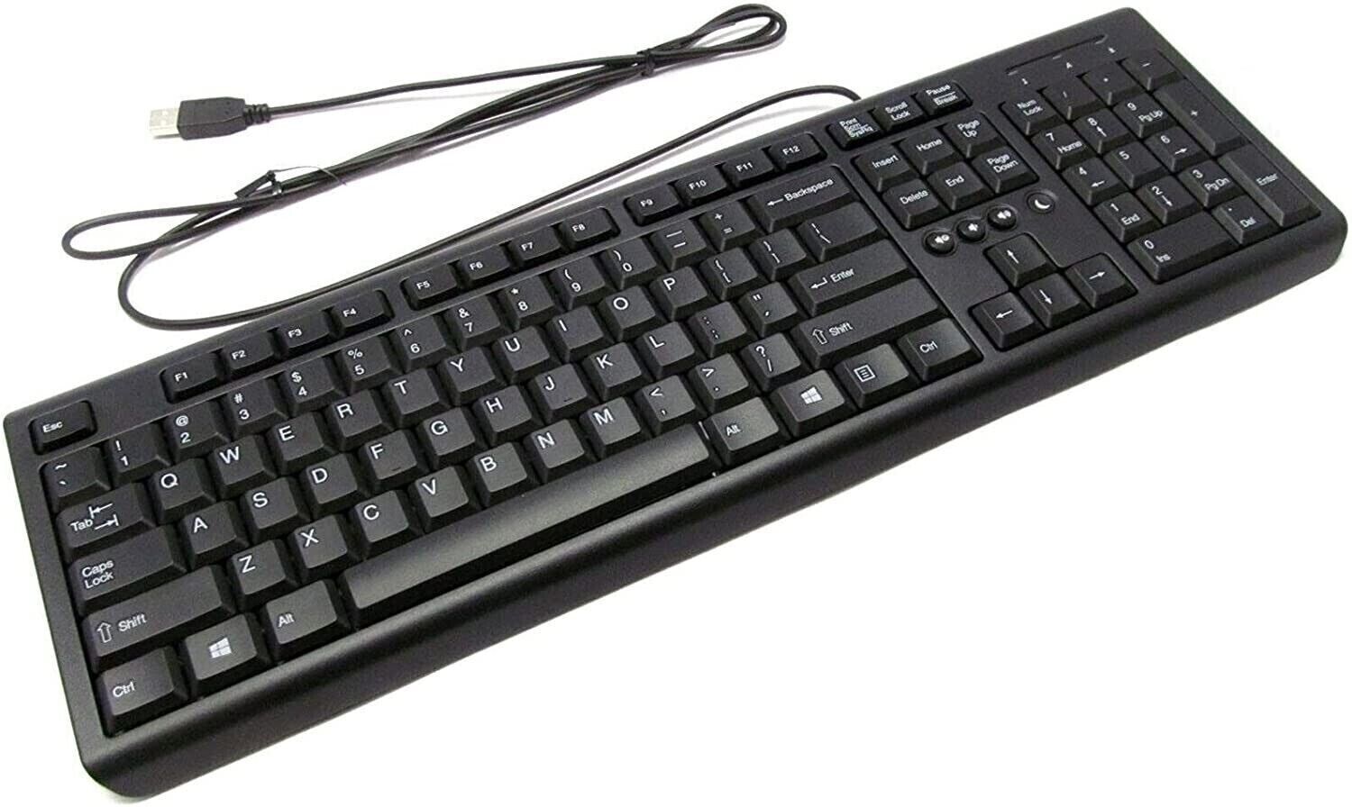 HP 697737-001 Computer Keyboard Wired USB PR1101U Black Brand New
