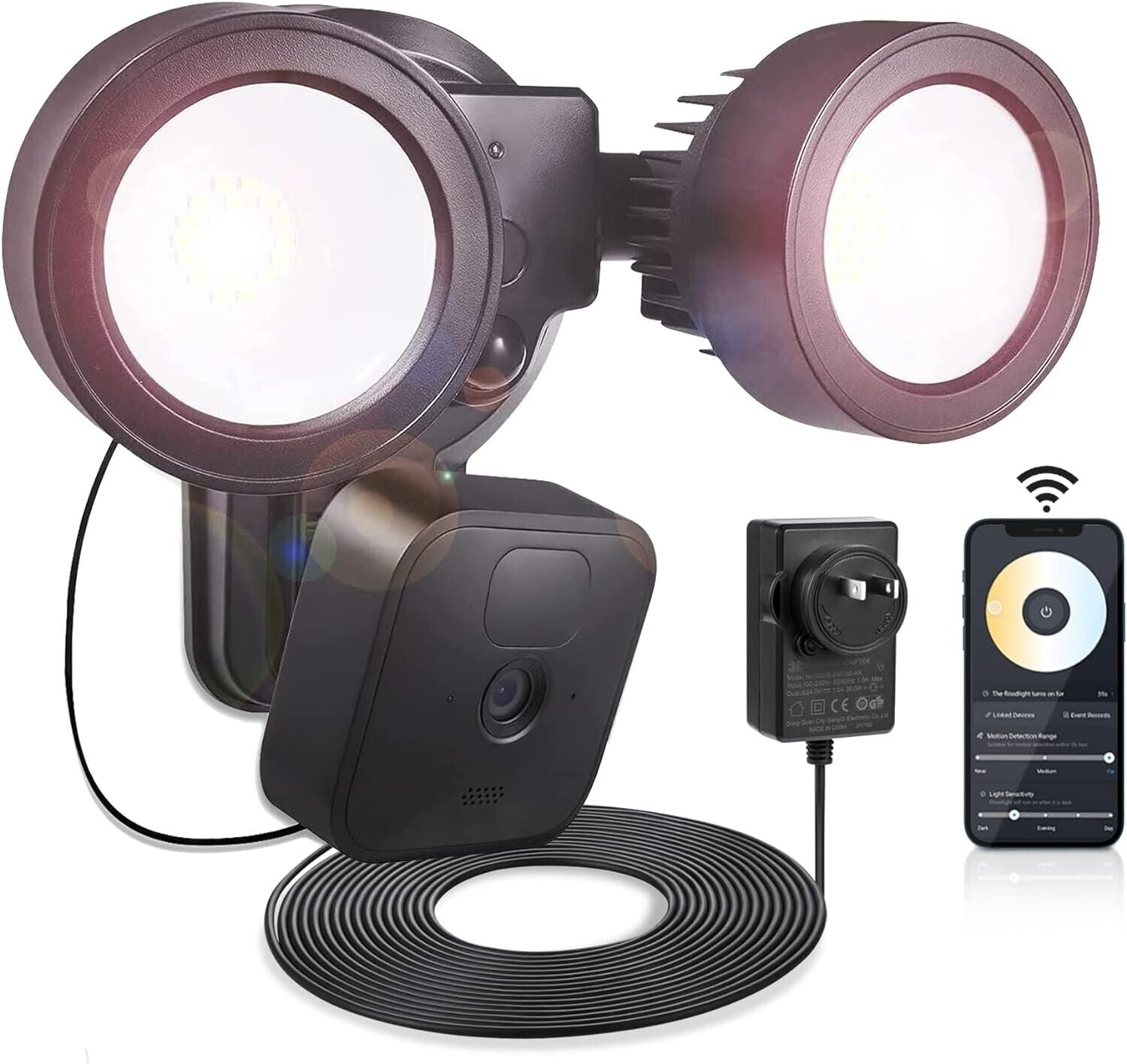 Wasserstein 3-in-1 Plugged-In Smart Floodlight 1500 lumens *Camera NOT Included*