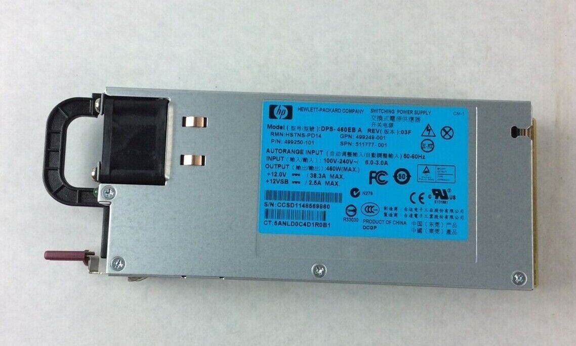 HP 460w Server Power Supply DPS-460EB A 499250-101 499249-001