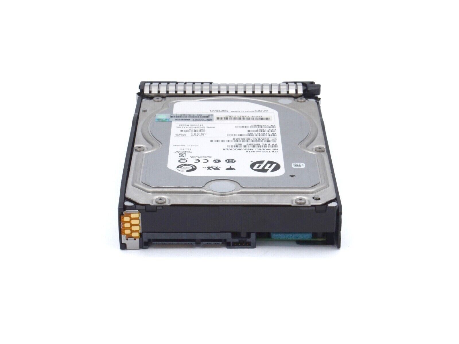 HP 728760-001 Seagate 2 TB 7.2K RPM SATA SC LFF 3.5" Hard Drive G8 G9 695503-002
