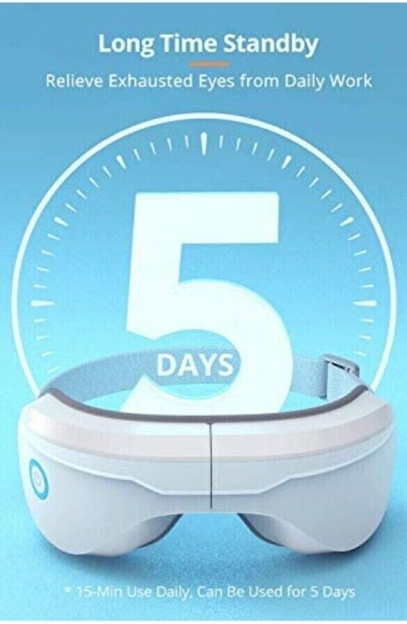 Eye Massager with Heat, Latumab Eye Therapy with Compression, Vibration, Music