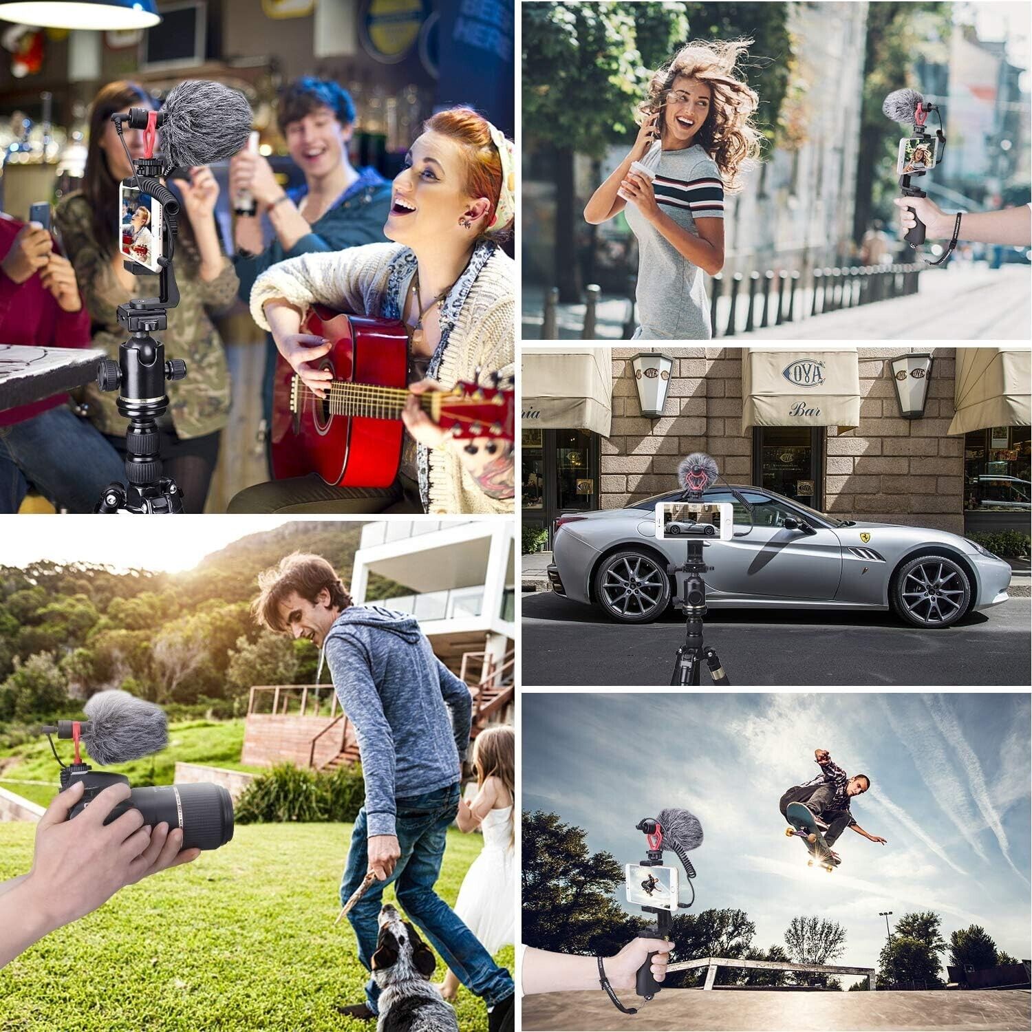 Pro Hi-Sensity Hi-Fidelity DSLR Camera Camcorder Phone Shotgun Condenser Mic