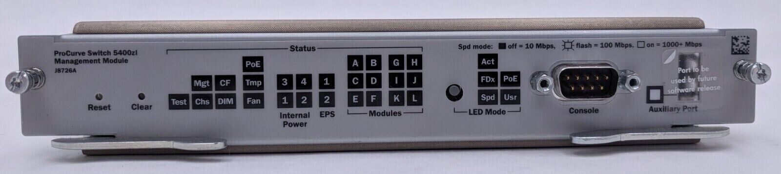 HP J8726A ProCurve E5400zl Switch Management Module w/ 128 MB Flash & 256MB RAM