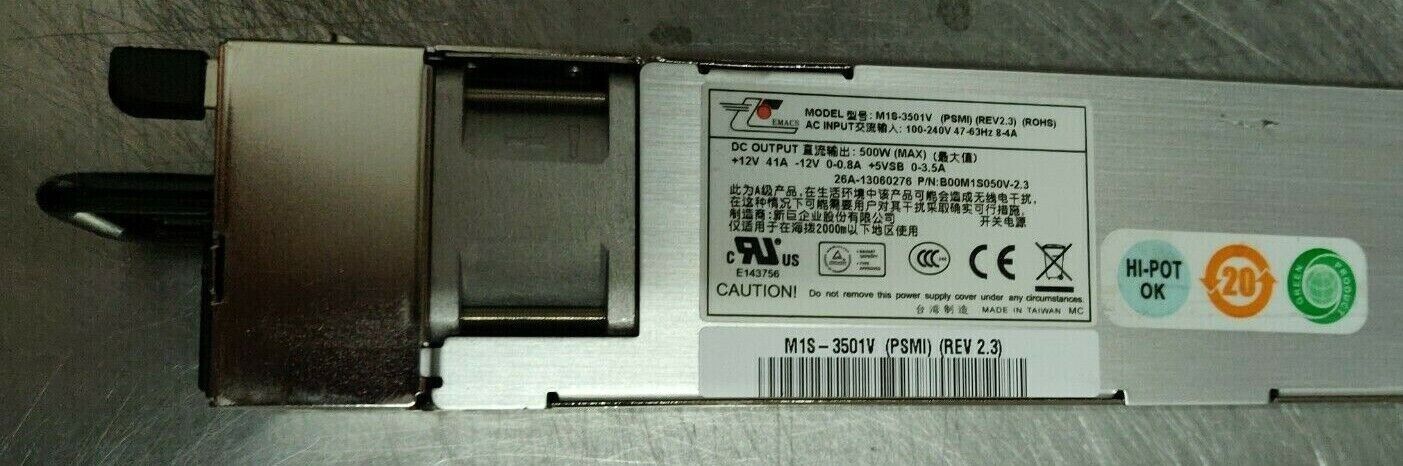 Zippy EMACS M1S-3501V (PSMI) Rev2.3 500W POWER SUPPLY (PaloAlto PA-5000Radware)