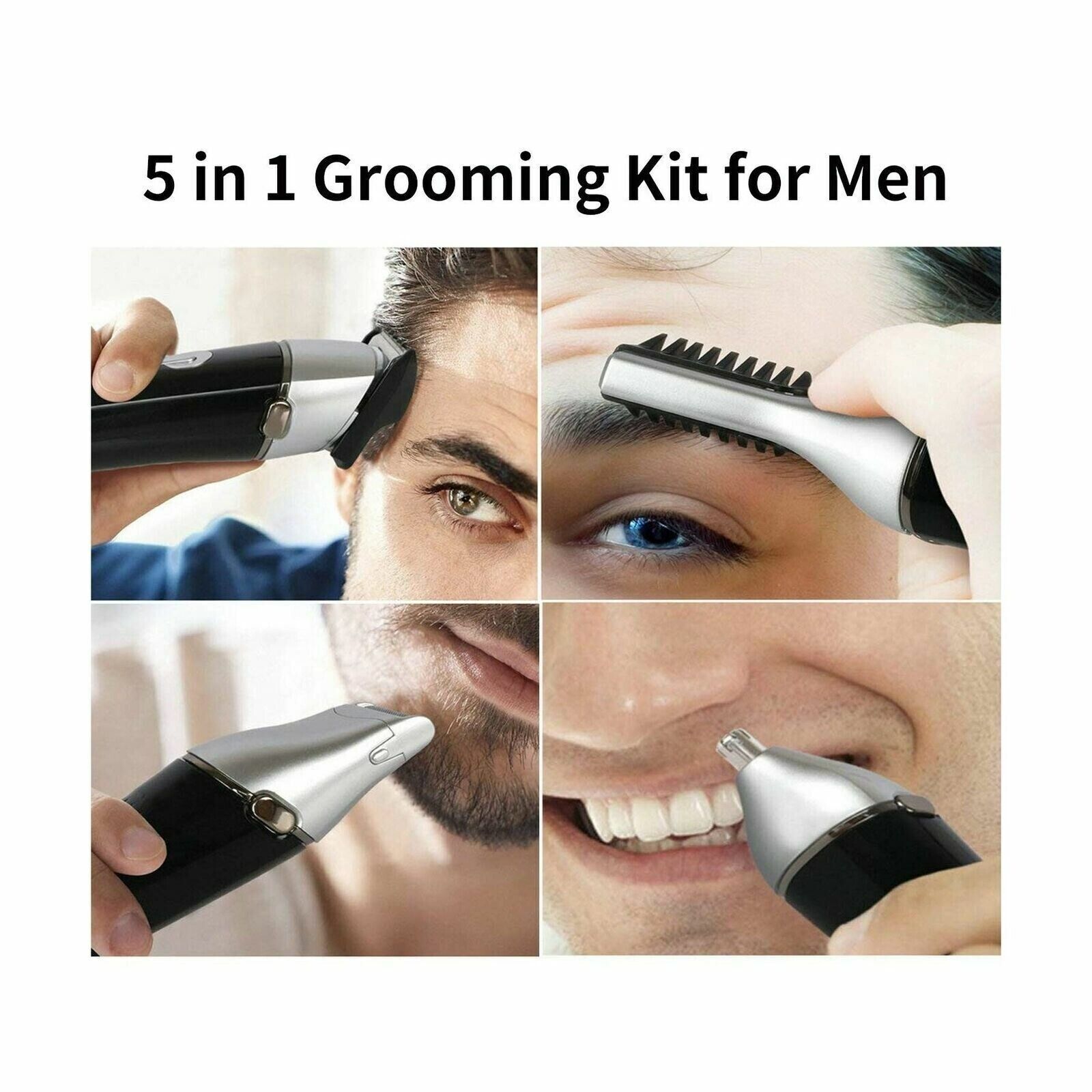 Abbicen Multi-functional Recharqeable Beard Trimmer 5 in 1 Men's Grooming Kit...