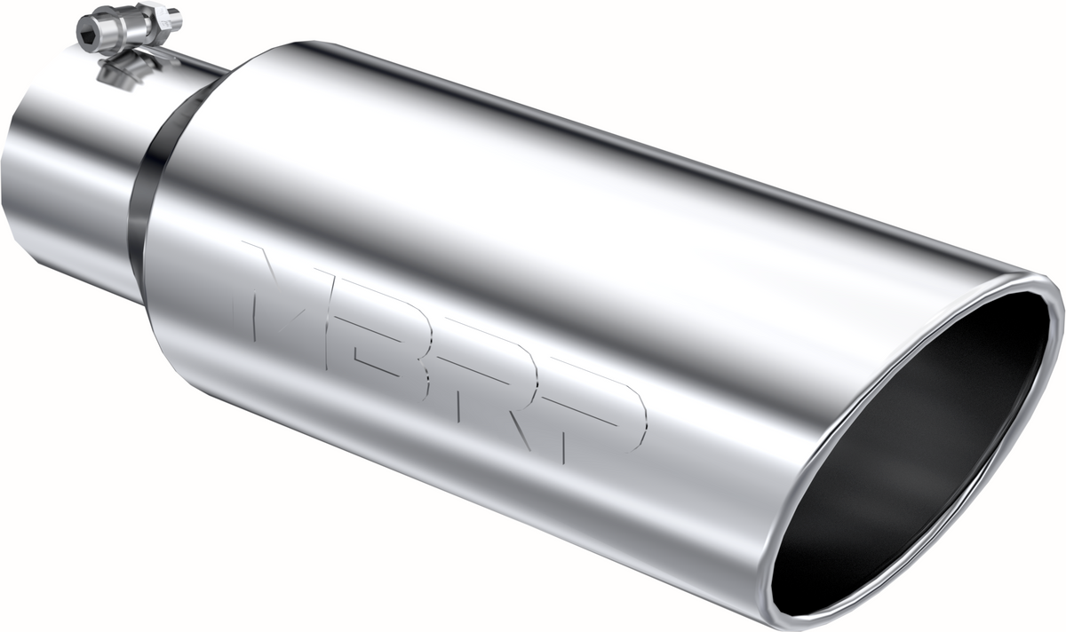MBRP STAINLESS STEEL DIESEL EXHAUST TIP 4 INLET 6 OUTLET 18 ROLLED END T5130