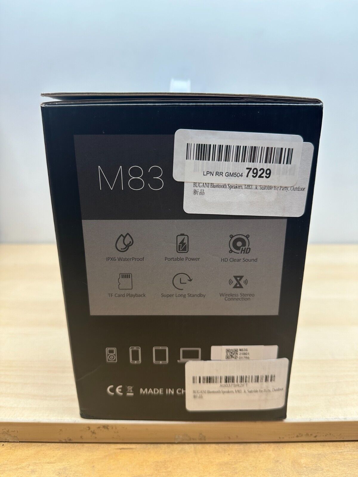 Bluetooth Speaker Bugani M83 Waterproof Outdoor Bluetooth 5.2 50W Orange