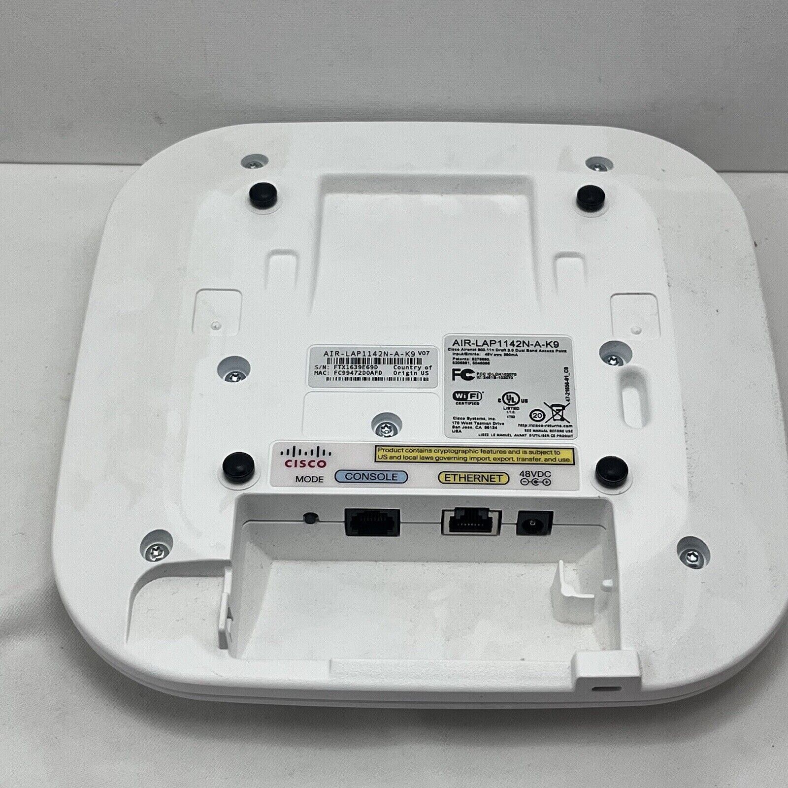 Cisco Aironet AIR-LAP1142N-A-K9 Wireless Lightweight Dual Band Access Point