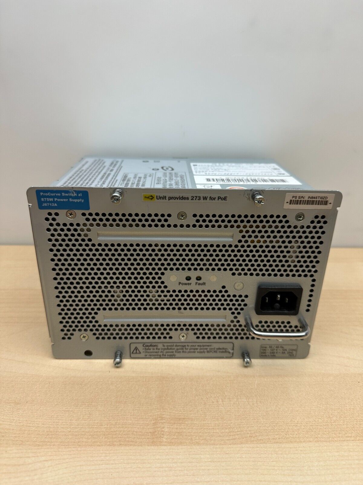 HP J8712A ProCurve Switch zl 875W Power Supply, 0957-2139, DCJ 9002-01P