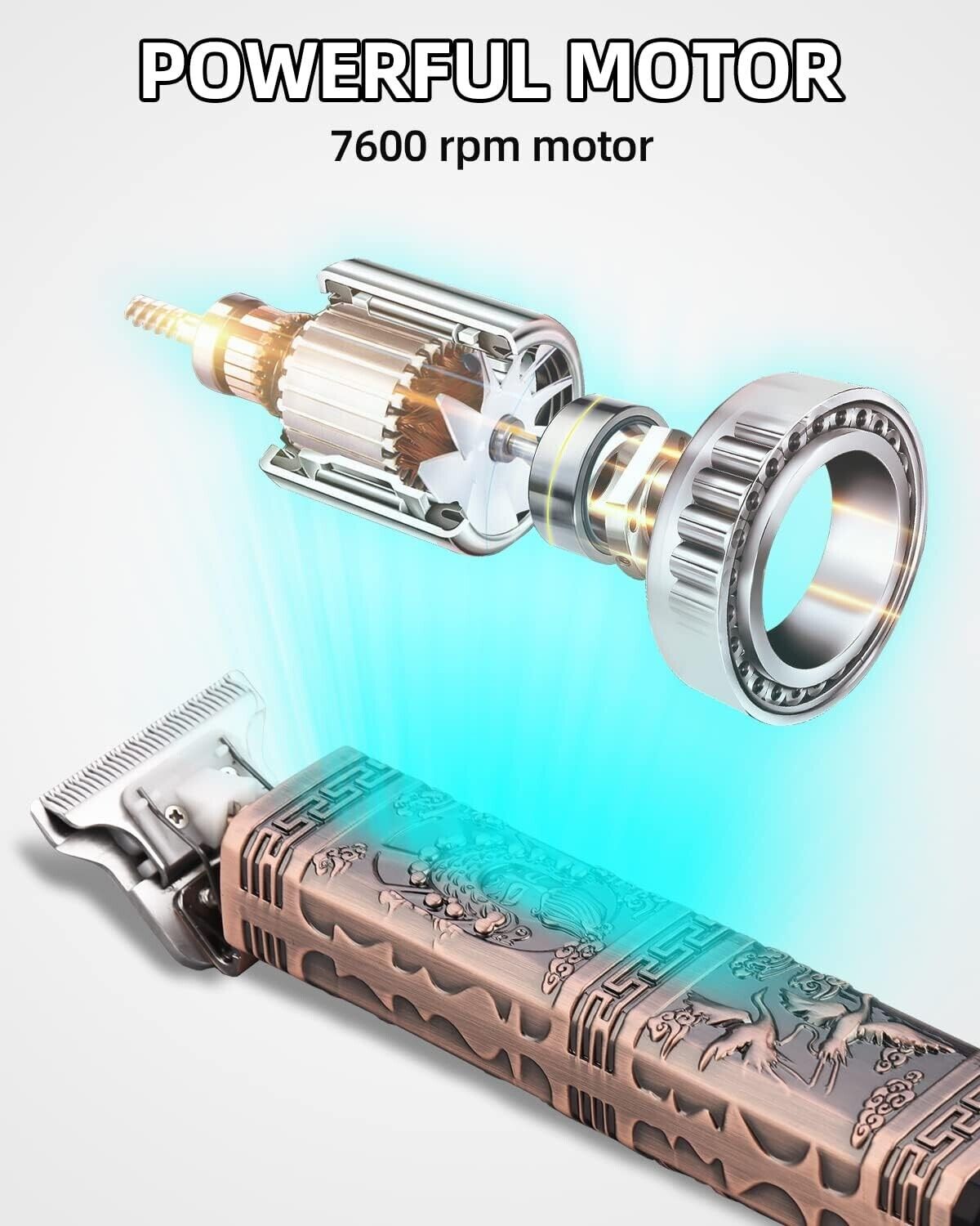 Hair Clippers for Men CkeyiN Pro Trimmer Rechargeable Cordless T3 Rechargeable